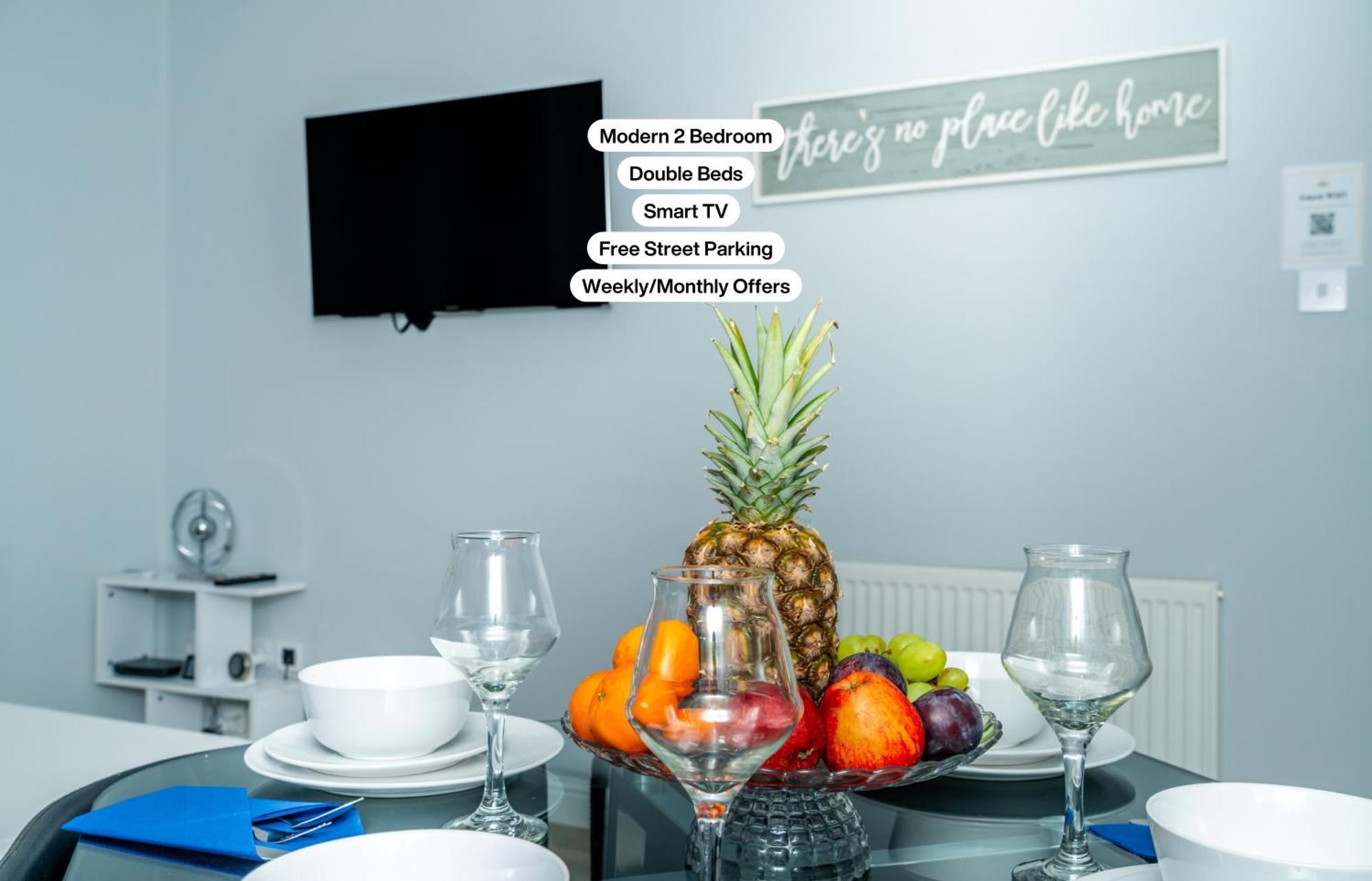 Central Serviced Apartments - 2 Bedroom - Ground Floor - Monthly & Weekly Bookings Welcome - Free Street Parking - 2 Double Beds - Wifi - Smart Tvs In Rooms - Fully Equipped - Heating 24-7 - Contractor & Short Stay Favourite ダンディー エクステリア 写真