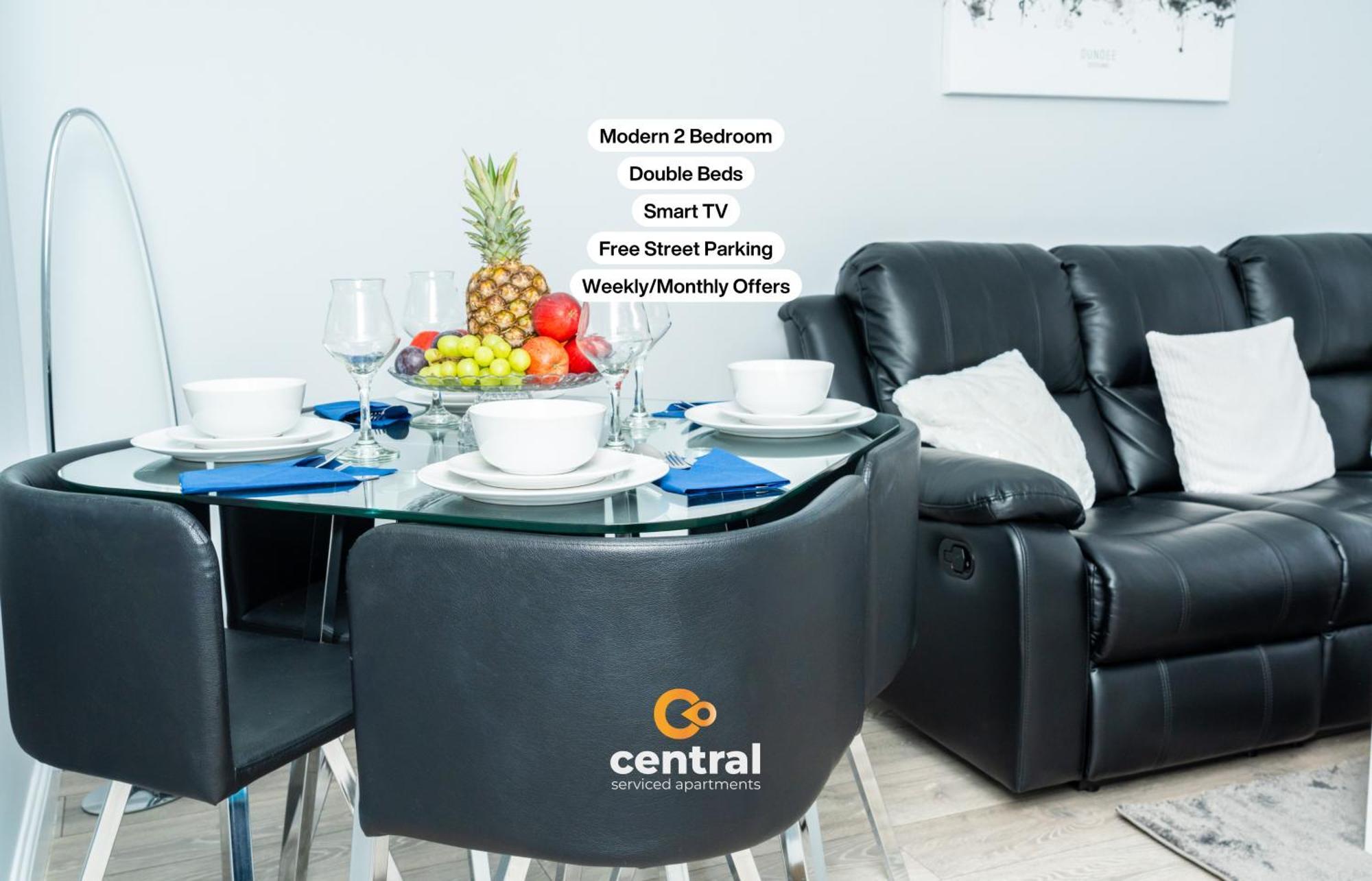 Central Serviced Apartments - 2 Bedroom - Ground Floor - Monthly & Weekly Bookings Welcome - Free Street Parking - 2 Double Beds - Wifi - Smart Tvs In Rooms - Fully Equipped - Heating 24-7 - Contractor & Short Stay Favourite ダンディー エクステリア 写真